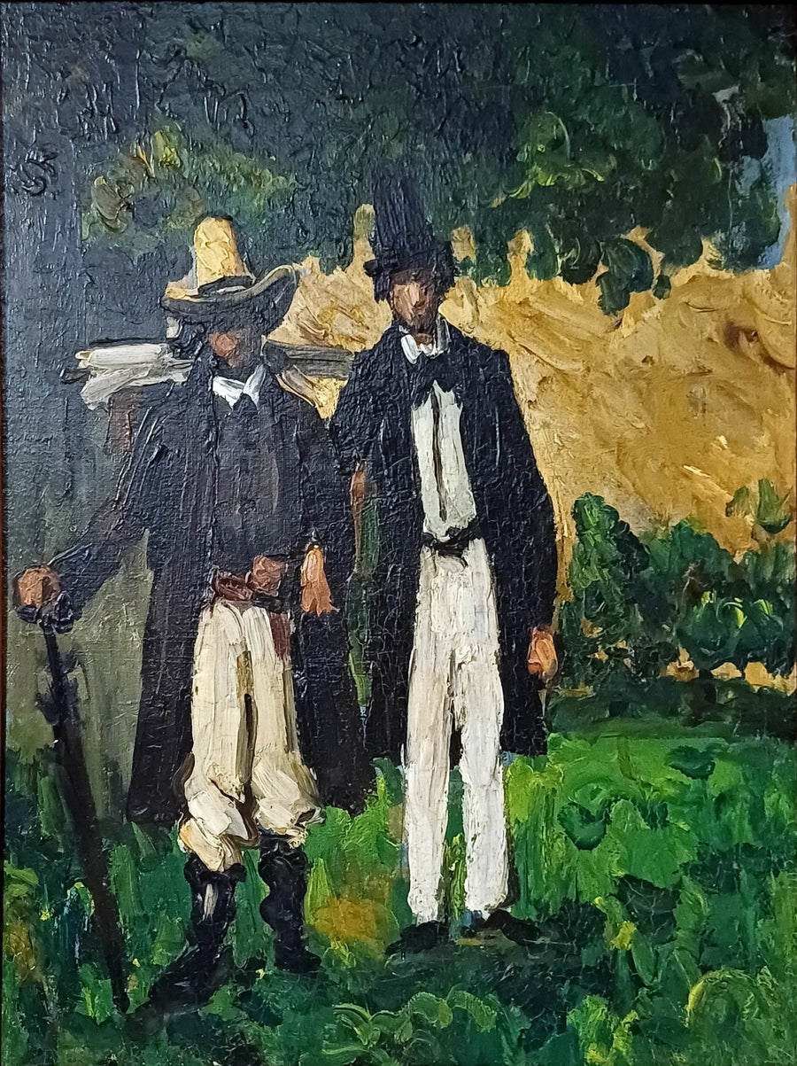 Marion og Valabrègue på vej til motivet - Paul Cézanne