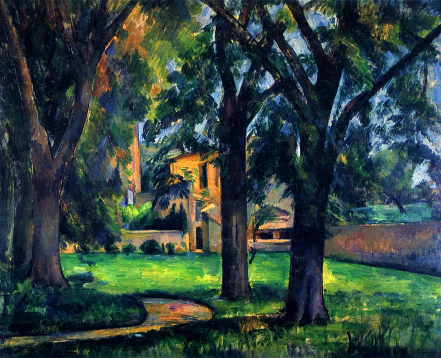 Kastanjetræer og gården Jas de Bouffan. - Paul Cézanne