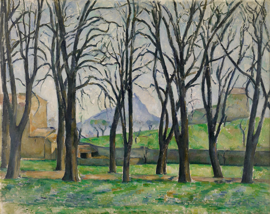 Kastanjetræerne ved Jas de Bouffan om vinteren - Paul Cézanne