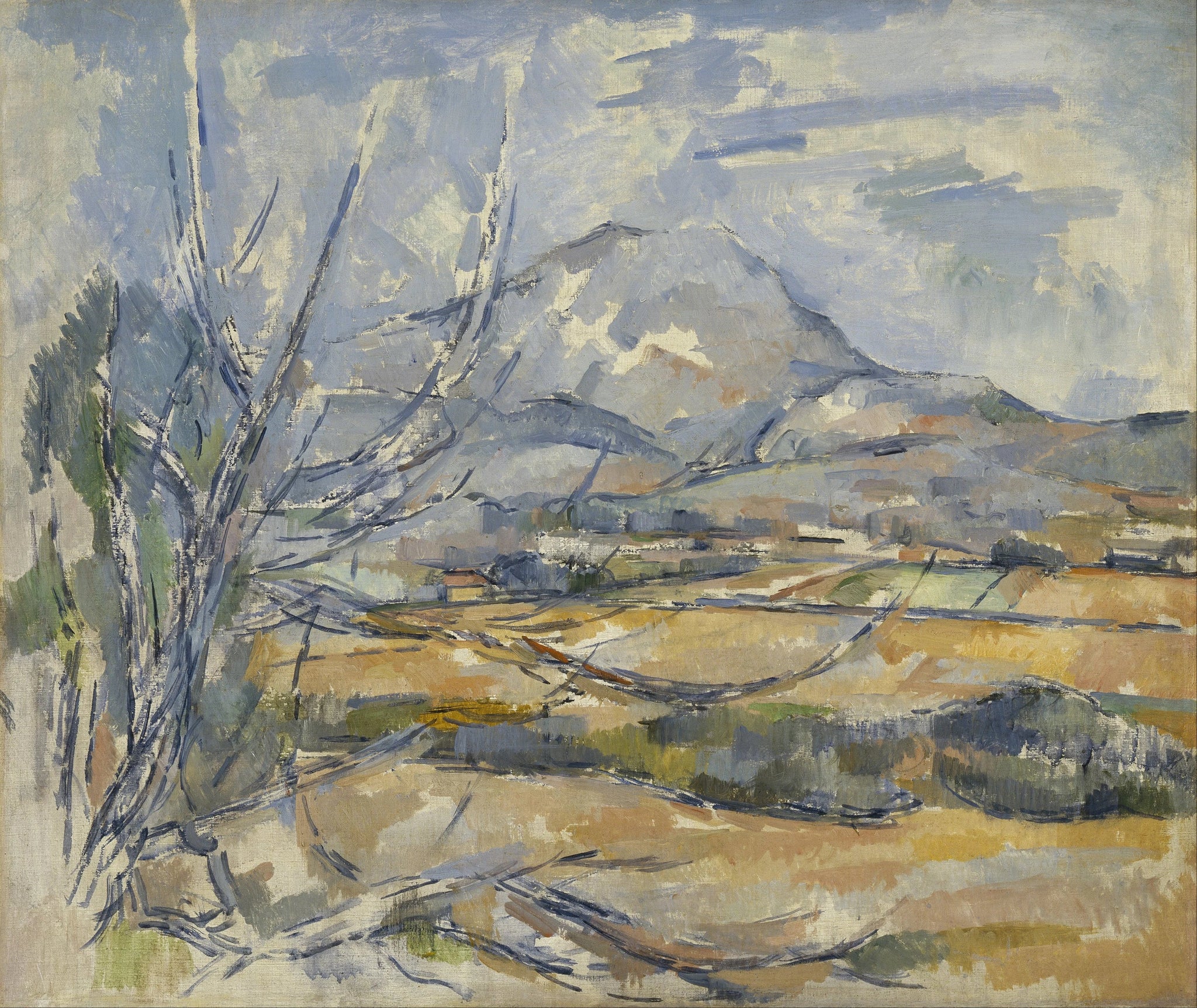 Montagne Sainte-Victoire, vers 1890–1895, Paul Cézanne, National Galleries of Scotland – reproduction peinture à l’huile sur toile