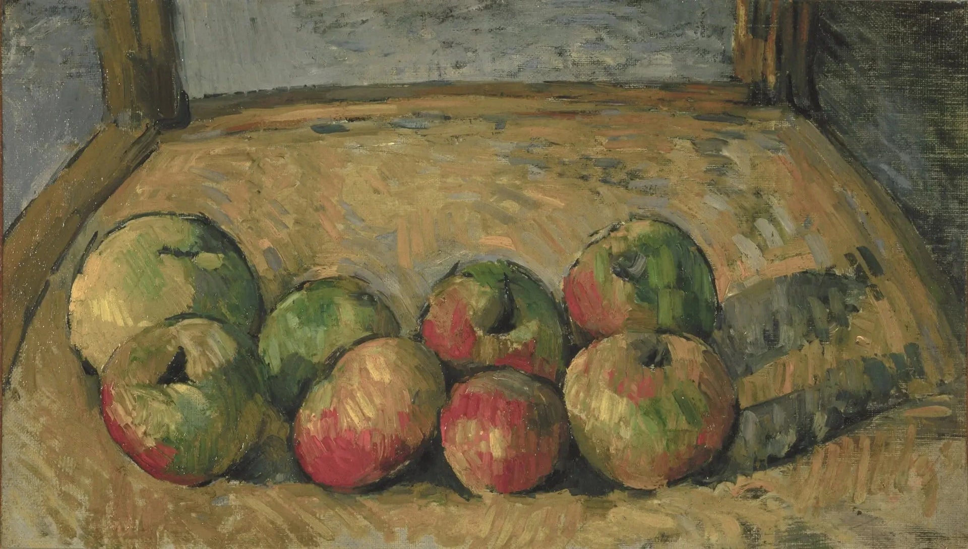Pommes sur une chaise vers 1878 Paul Cézanne RISD Museum 41.012 – reproduction peinture à l’huile sur toile