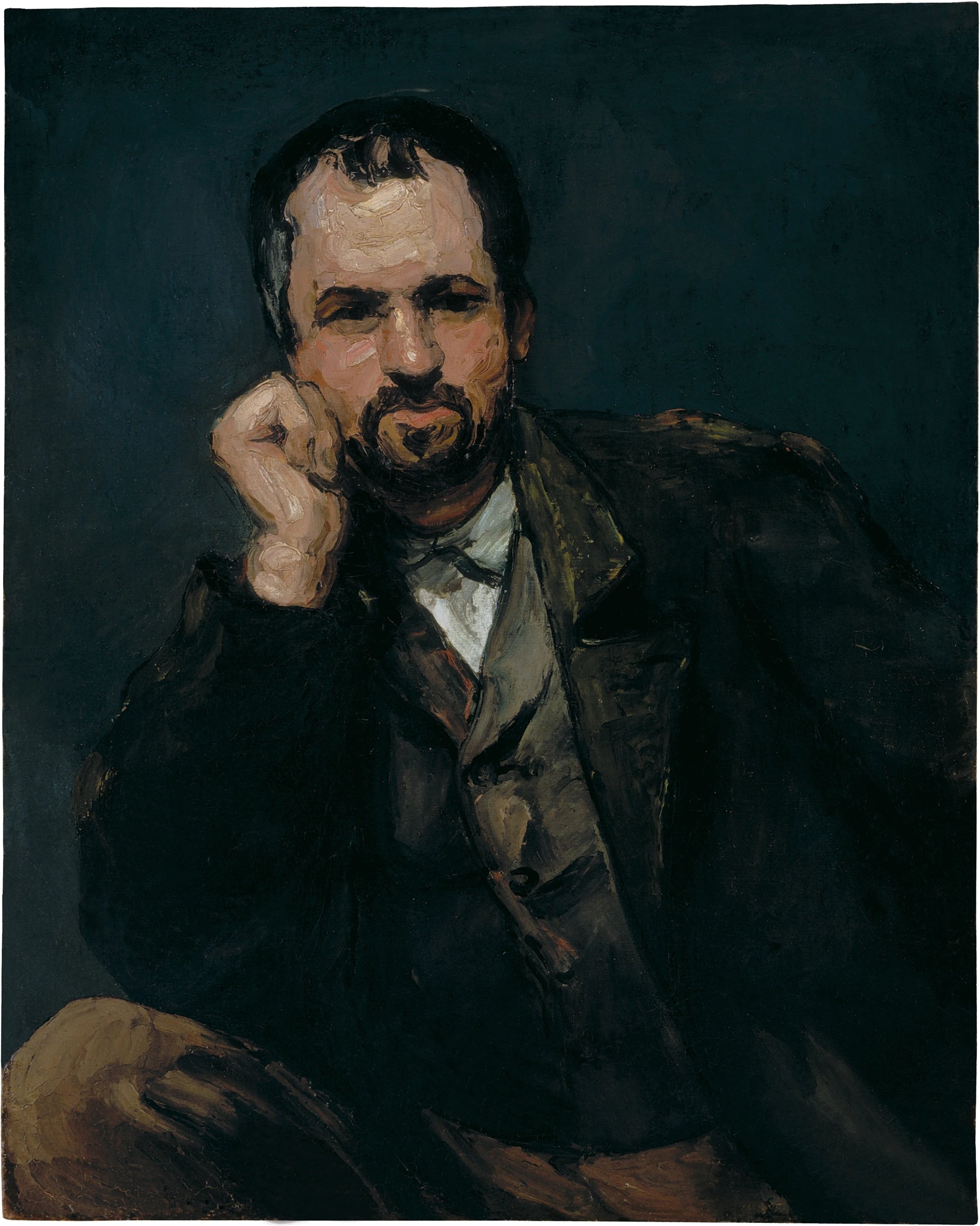 Portrait de Dominique Aubert, vers 1866, Paul Cézanne, collection Oskar Reinhart – reproduction peinture à l’huile sur toile