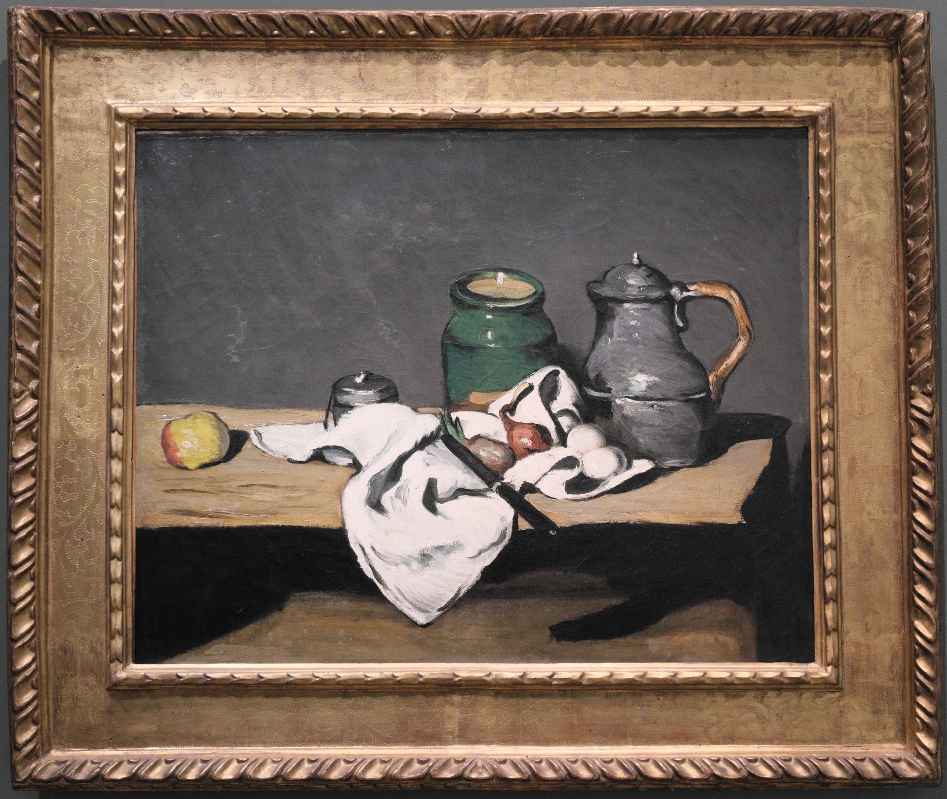 Nature morte à la bouilloire 1867–1869 de Paul Cézanne, photographie réelle au musée d’Orsay – reproduction peinture à l’huile sur toile