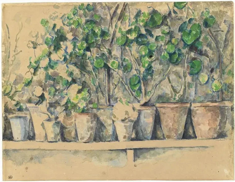 Blomsterpotterne - Paul Cézanne