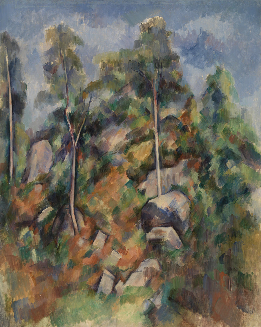 Klipper og træer - Paul Cézanne