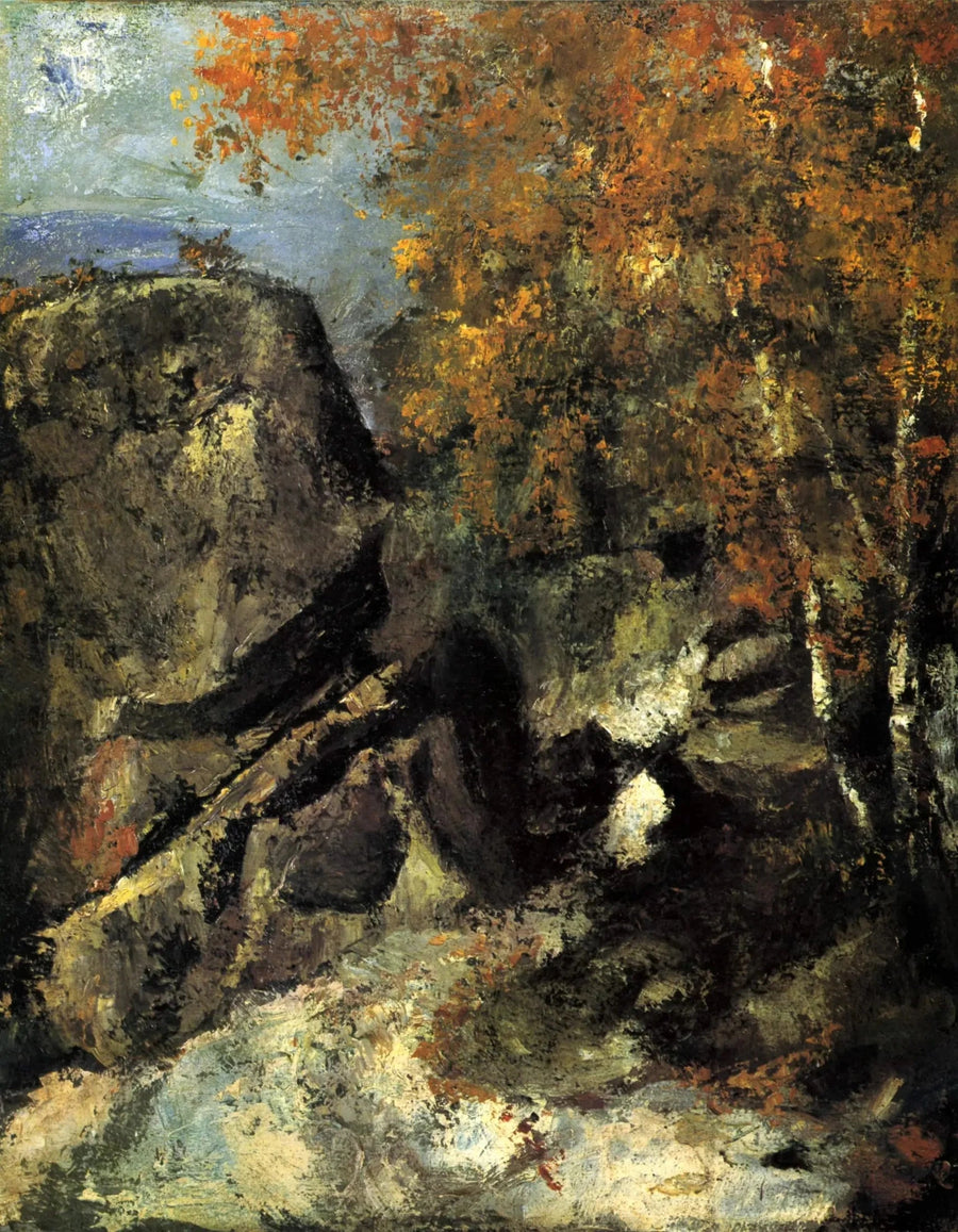 Klipper i skoven - Paul Cézanne