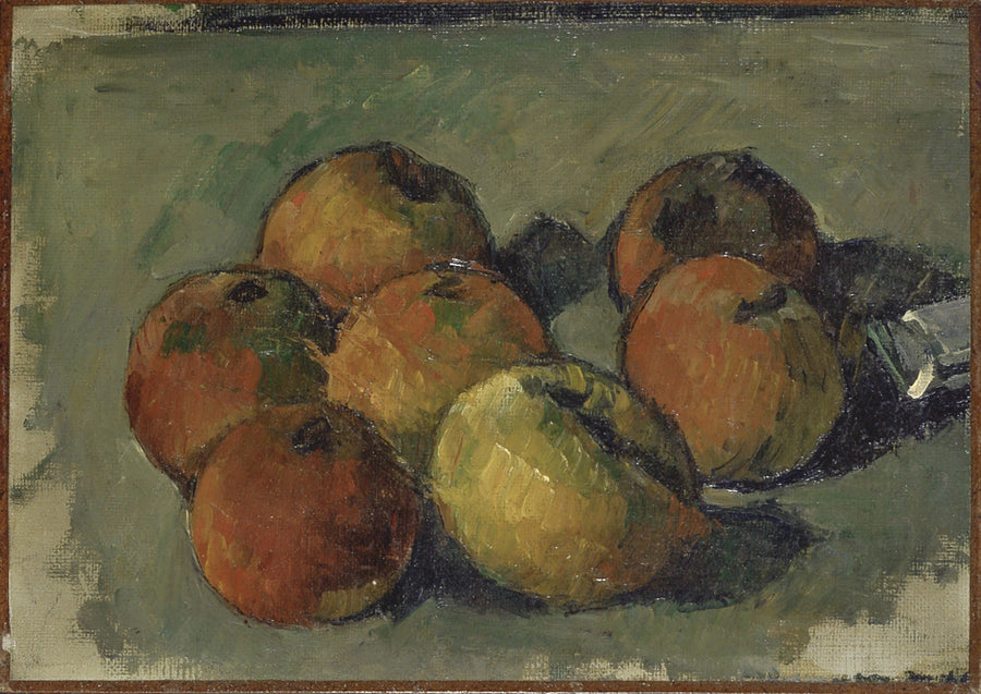 Stilleben med syv æbler og farverør - Paul Cézanne