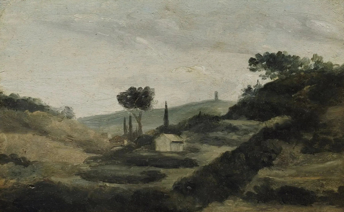Landskab fra Aix landskabet til Cæsars tårn, ca 1862 - Paul Cézanne