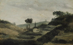 Landskab fra Aix landskabet til Cæsars tårn, ca 1862 - Paul Cézanne