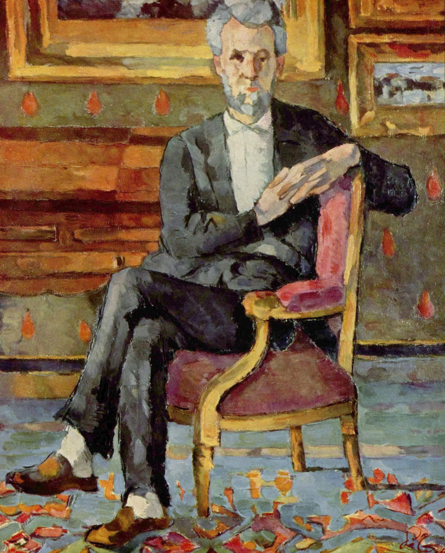 Portræt af Victor Chocquet siddende - Paul Cézanne