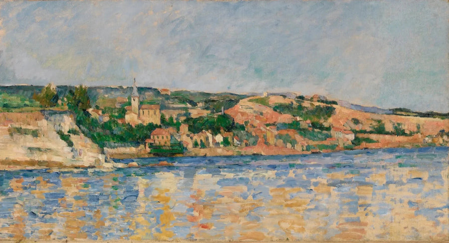 Landsbyen l'Estaque set fra havet - Paul Cézanne