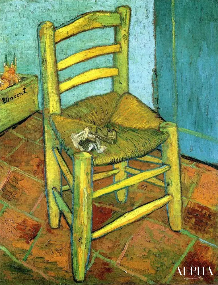 Chaise de Vincent avec une pipe - Van Gogh - Reproductions de tableaux et peintures haut de gamme