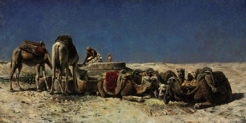Kamel ved siden af en cistern - Edwin Lord Weeks