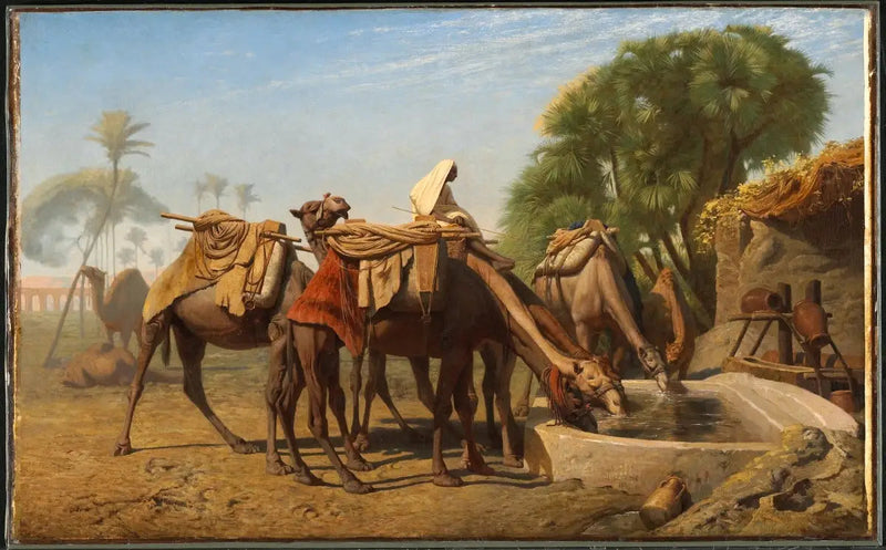 Kameler ved vandtrug - Jean-Léon Gérôme