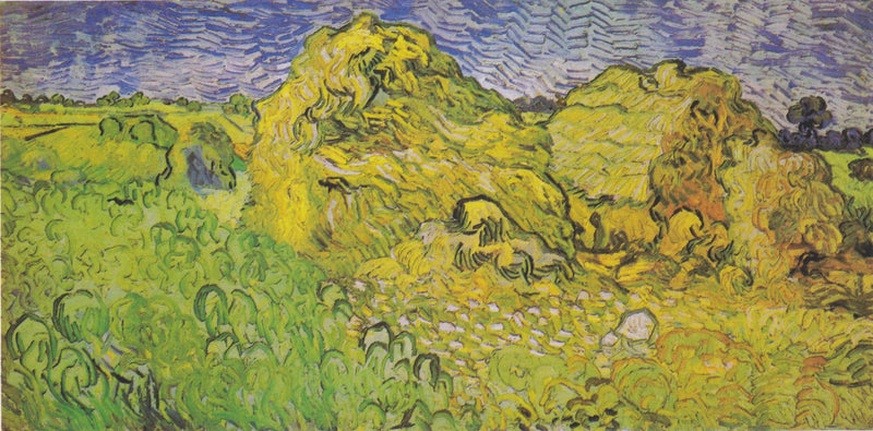 Mark med hvedestakke - Vincent van Gogh