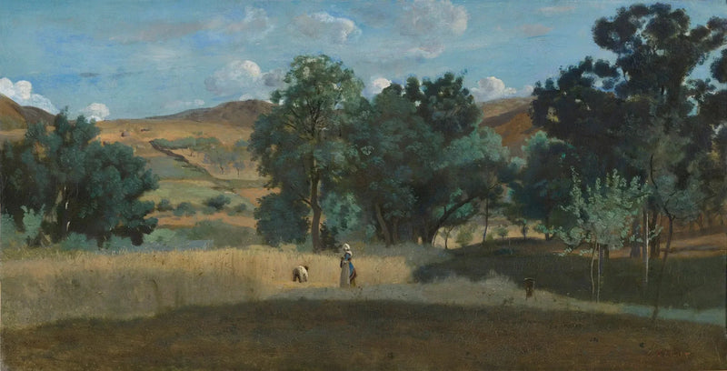 Hvede mark i Morvan - Jean-Baptiste Camille Corot