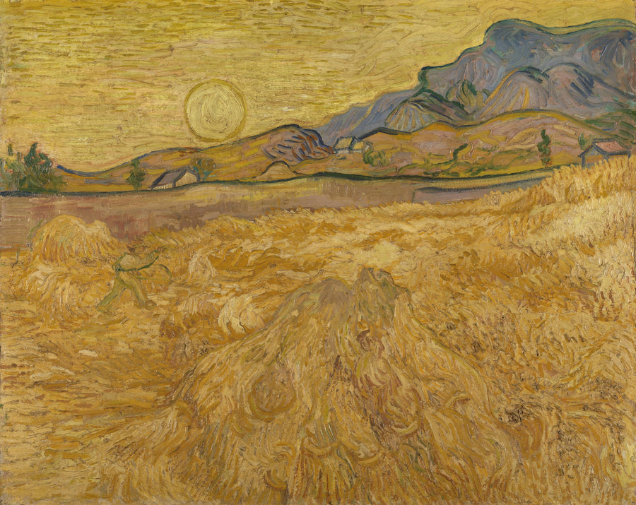 Hvedemark med le og sol - Vincent van Gogh