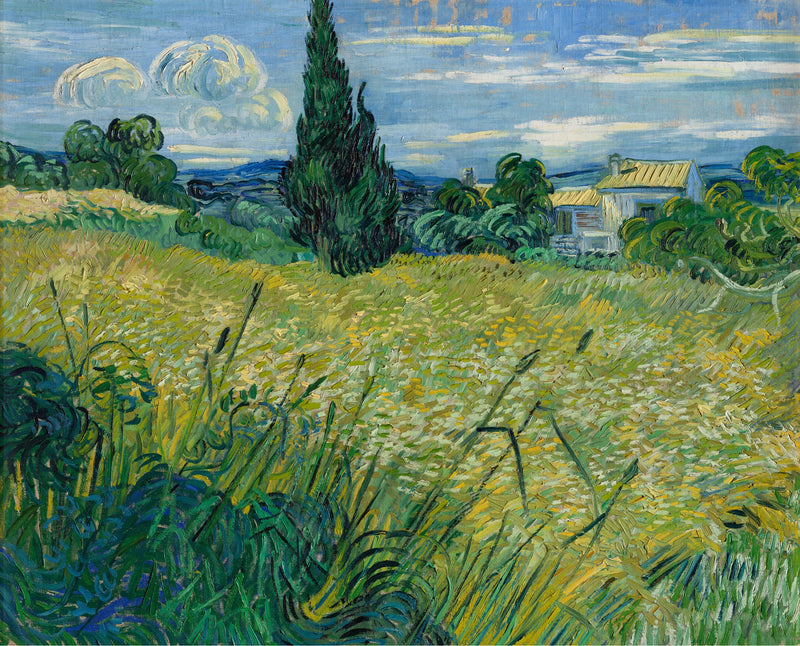 Den grønne hvedemark med cypresser - Vincent van Gogh
