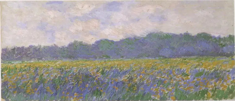 Mark med gule iris i Giverny - Claude Monet