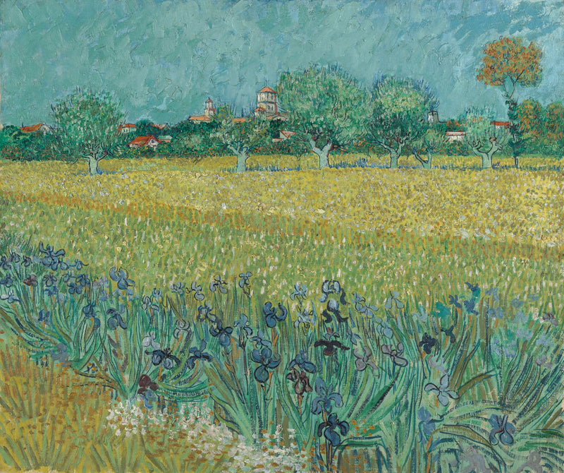Kornmarken med iris - Vincent van Gogh