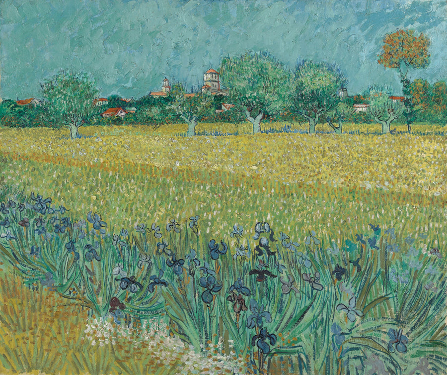Kornmarken med iris - Vincent van Gogh