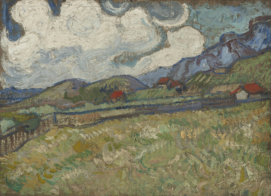 Hvedemarken bag Saint-Paul hospitalet, Saint-Rémy - Vincent van Gogh