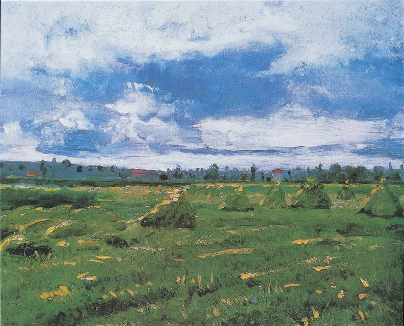 Hvedemarker med høstakke - Vincent van Gogh