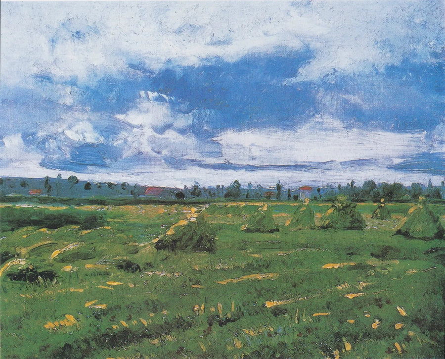 Hvedemarker med høstakke - Vincent van Gogh