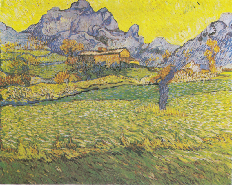 Hvedemarker i et bjerglandskab - Vincent van Gogh