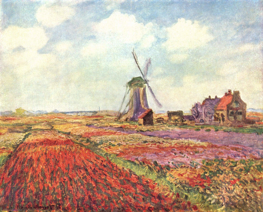 Tulipanmarker i Holland W1067 - Claude Monet