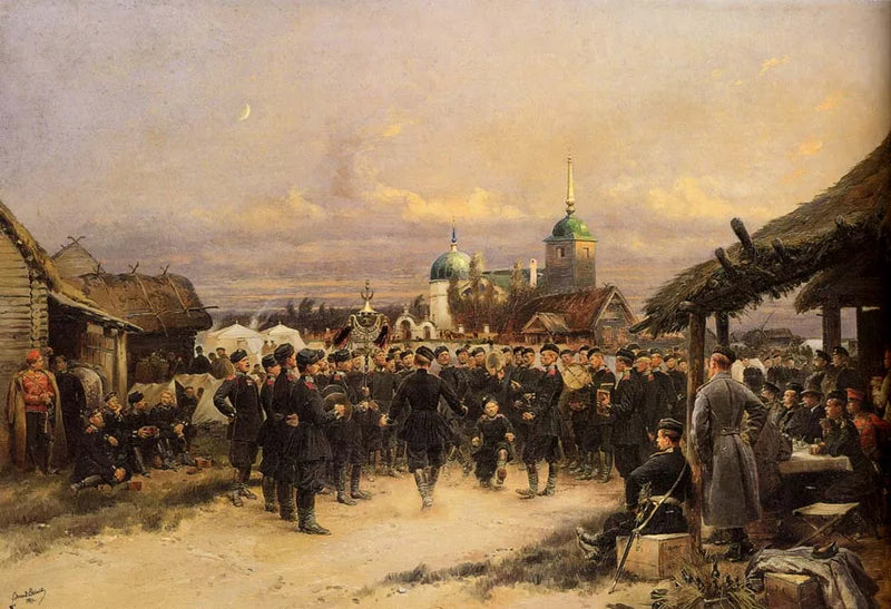Sanger fra 4. bataljon af fusilier i Tsarskoïe Selo - Édouard Detaille