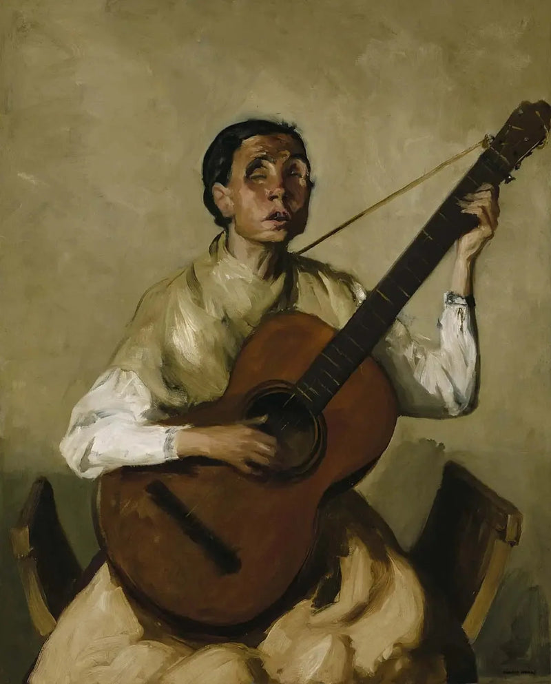 Spansk blind sanger - Robert Henri
