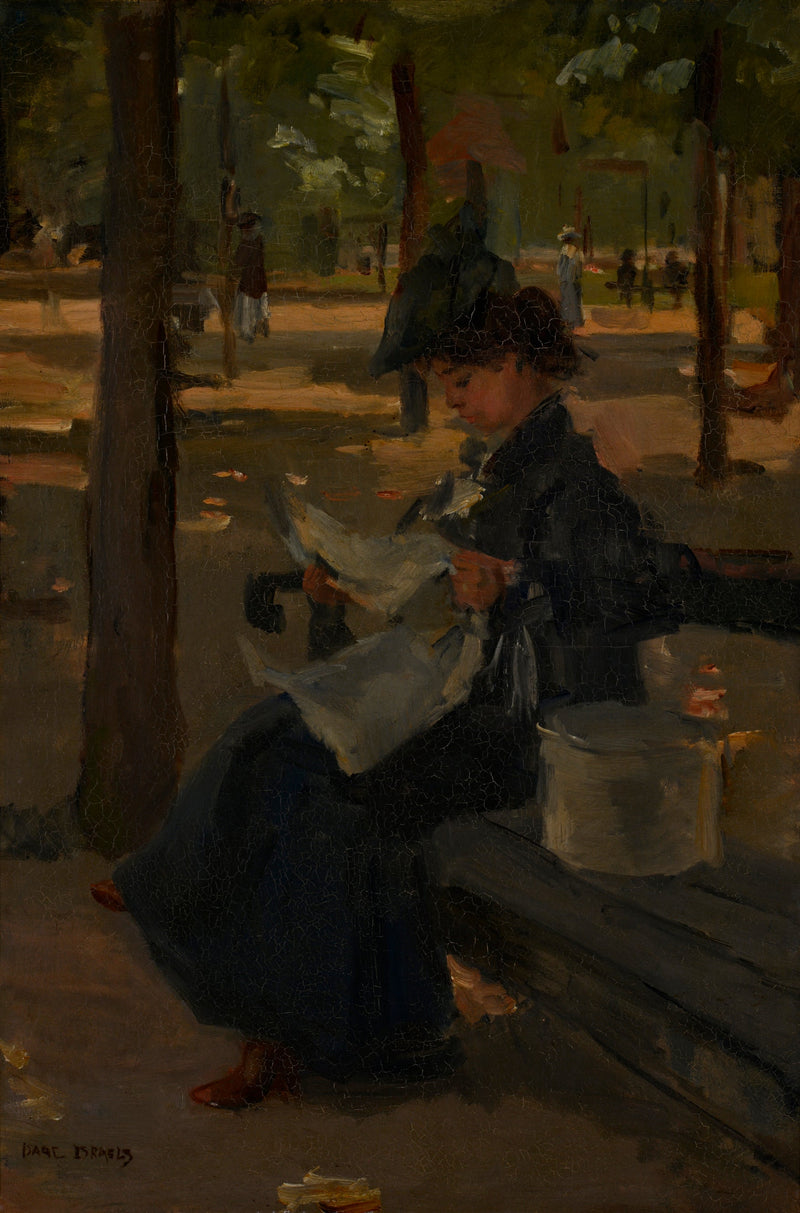 Hattemager i en park - Isaac Israel