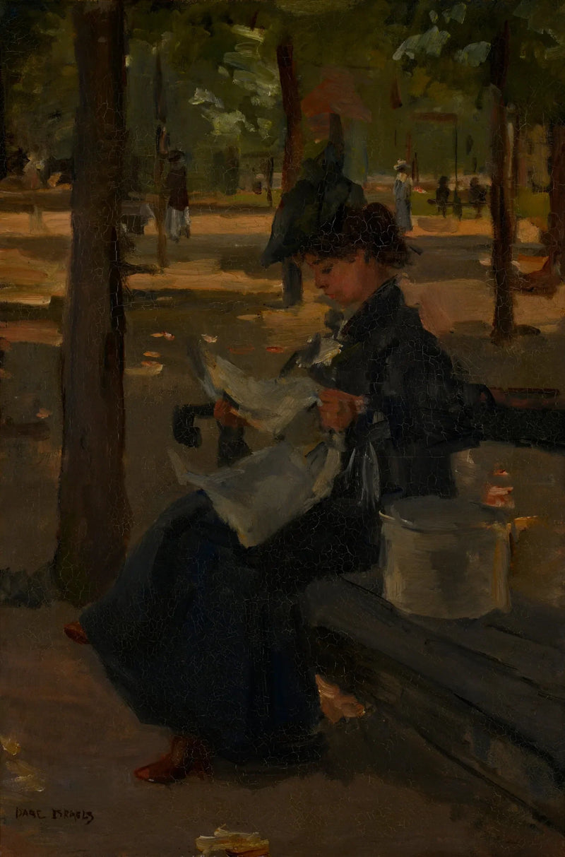 Hattemager i en park - Isaac Israel