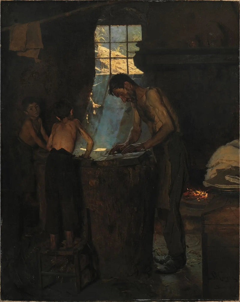 Hattefolk i en italiensk landsby - Peder Severin Krøyer