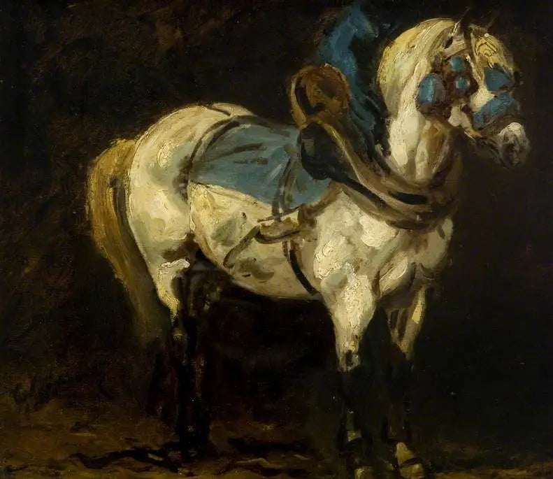 Grå ladestik med blå sele - Théodore Géricault