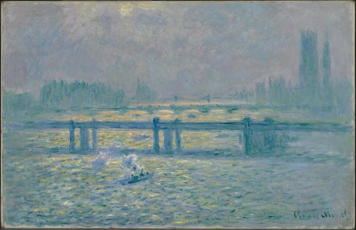 Charing Cross Bridge, refleksioner over Themsen - Claude Monet
