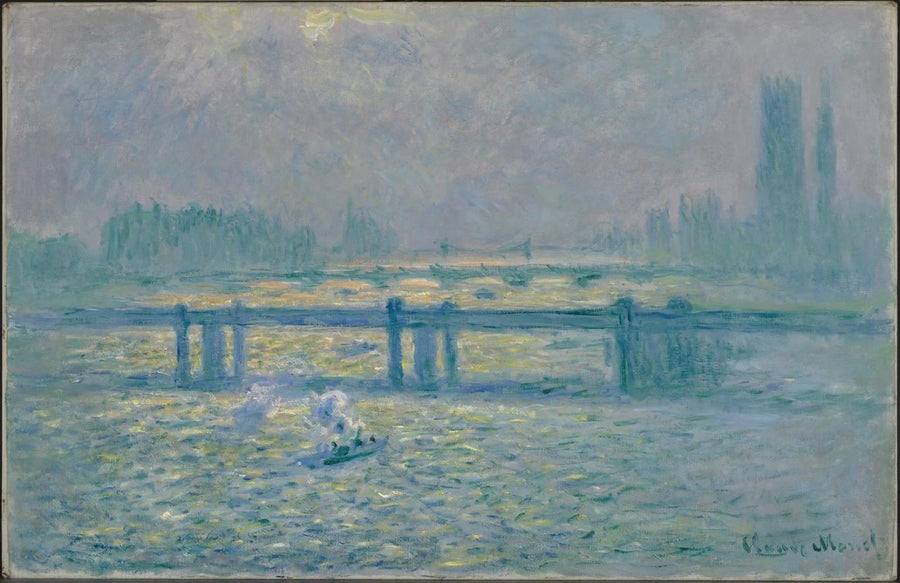 Charing Cross Bridge, refleksioner på Themsen - Claude Monet