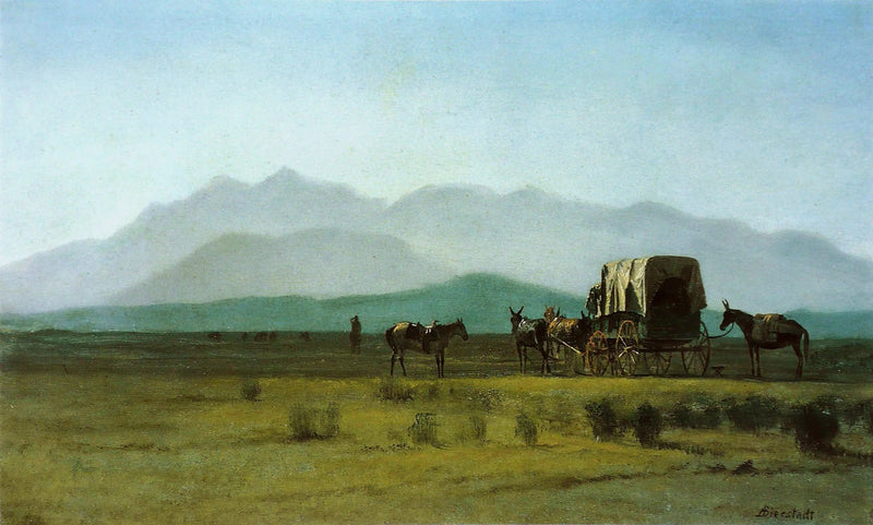Landmålerens vogn i Rocky Mountains - Albert Bierstadt