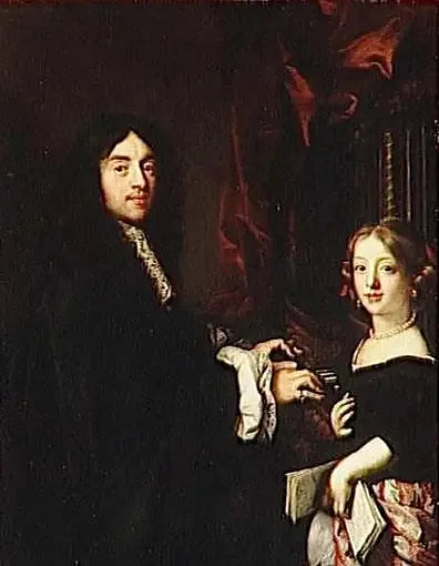 Charles Couperin og malerens datter - Claude Lefèbvre