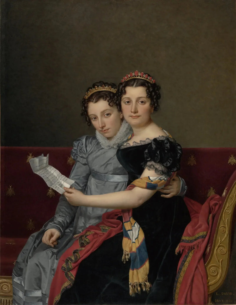 Charlotte og Zénaïde Bonaparte - Jacques-Louis David