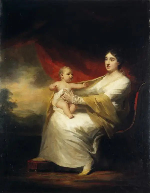 Charlotte Hall, Lady Hume Campbell de Marchmont, og hendes søn, Sir Hugh Hume Campbell, 7. baron af Marchmont (1812 - 1894) - Henry Raeburn