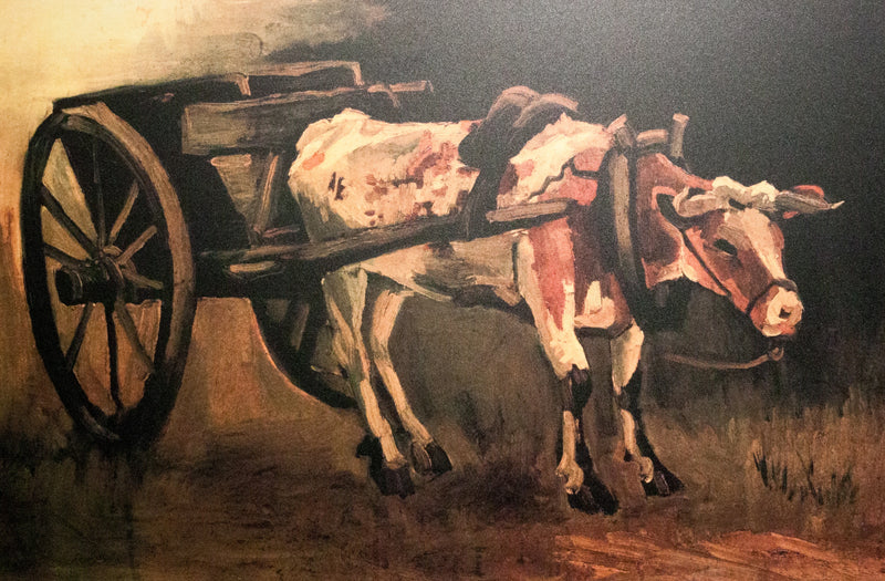 Vogn med rød og hvid okse - Vincent van Gogh
