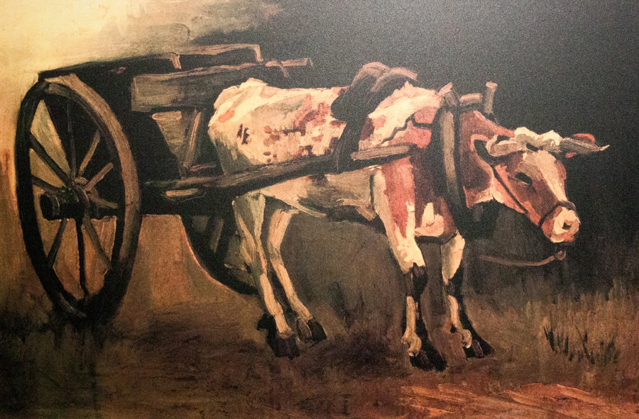 Vogn med rød og hvid okse - Vincent van Gogh