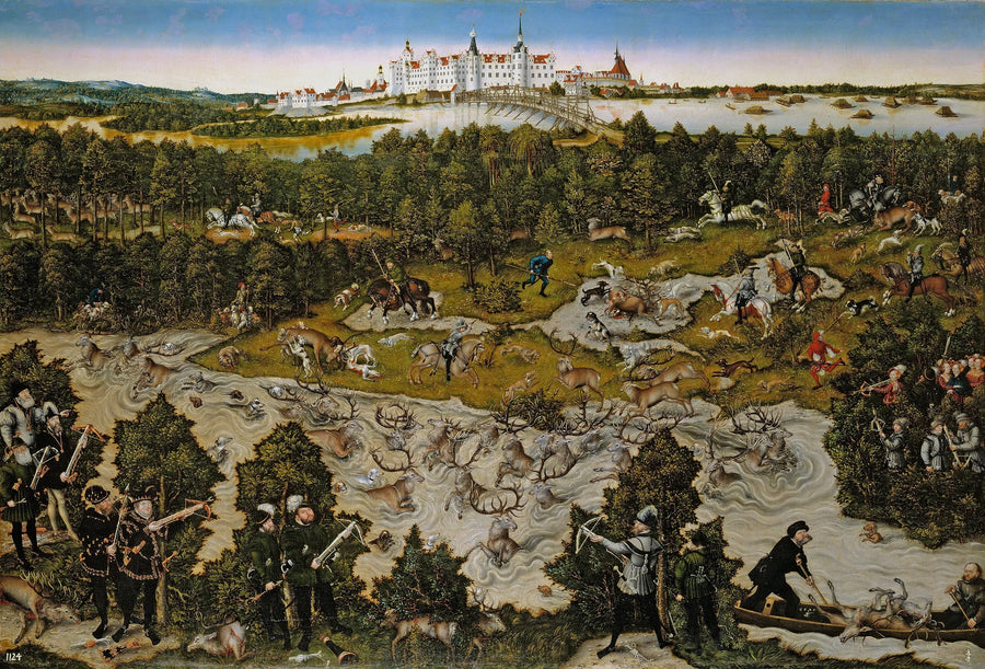 Jagt på Torgau-slottet til ære for Ferdinand I - Lucas Cranach den Ældre