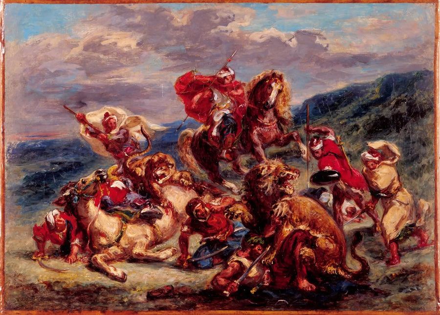 Løvejagt - Eugène Delacroix