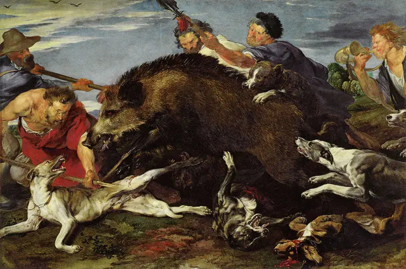 Jagt på vildsvin - Antoine van Dyck