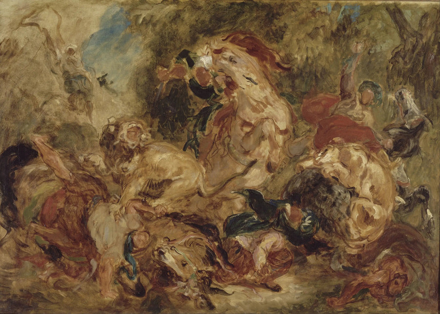 Løvejagt - Eugène Delacroix