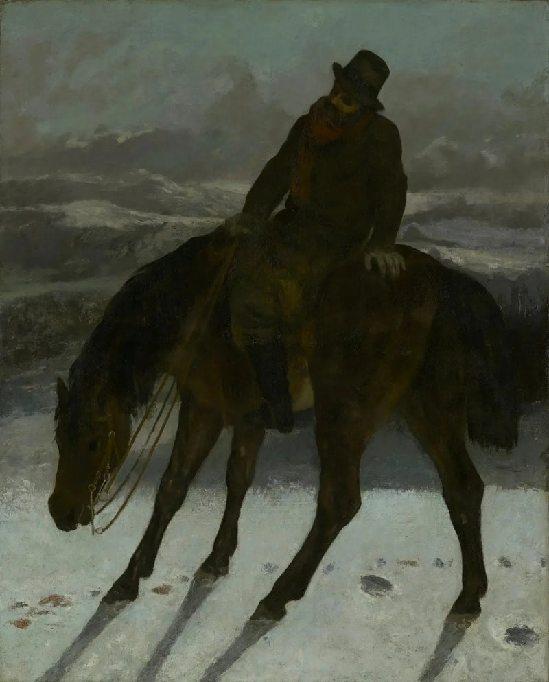 Jæger til hest, der genfinder sporet - Gustave Courbet