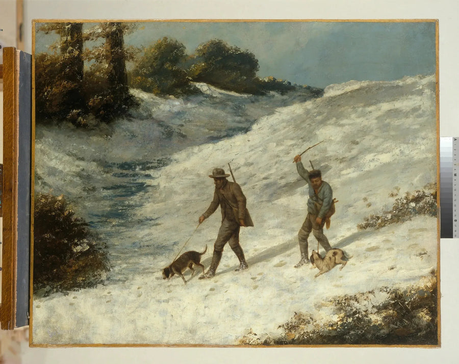 Jægere i sneen - Gustave Courbet